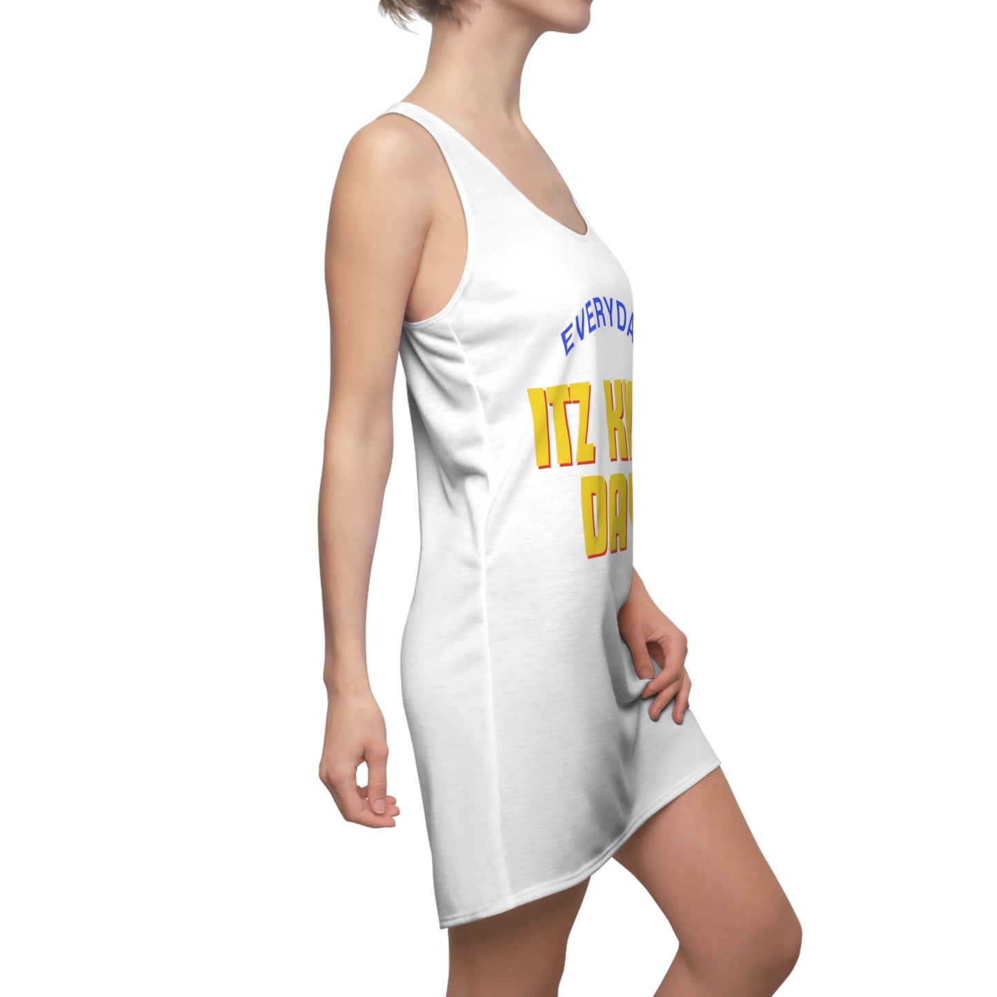 Itz Kidz Day Easy Wear Women's Cut & Sew Racerback Dress (AOP)