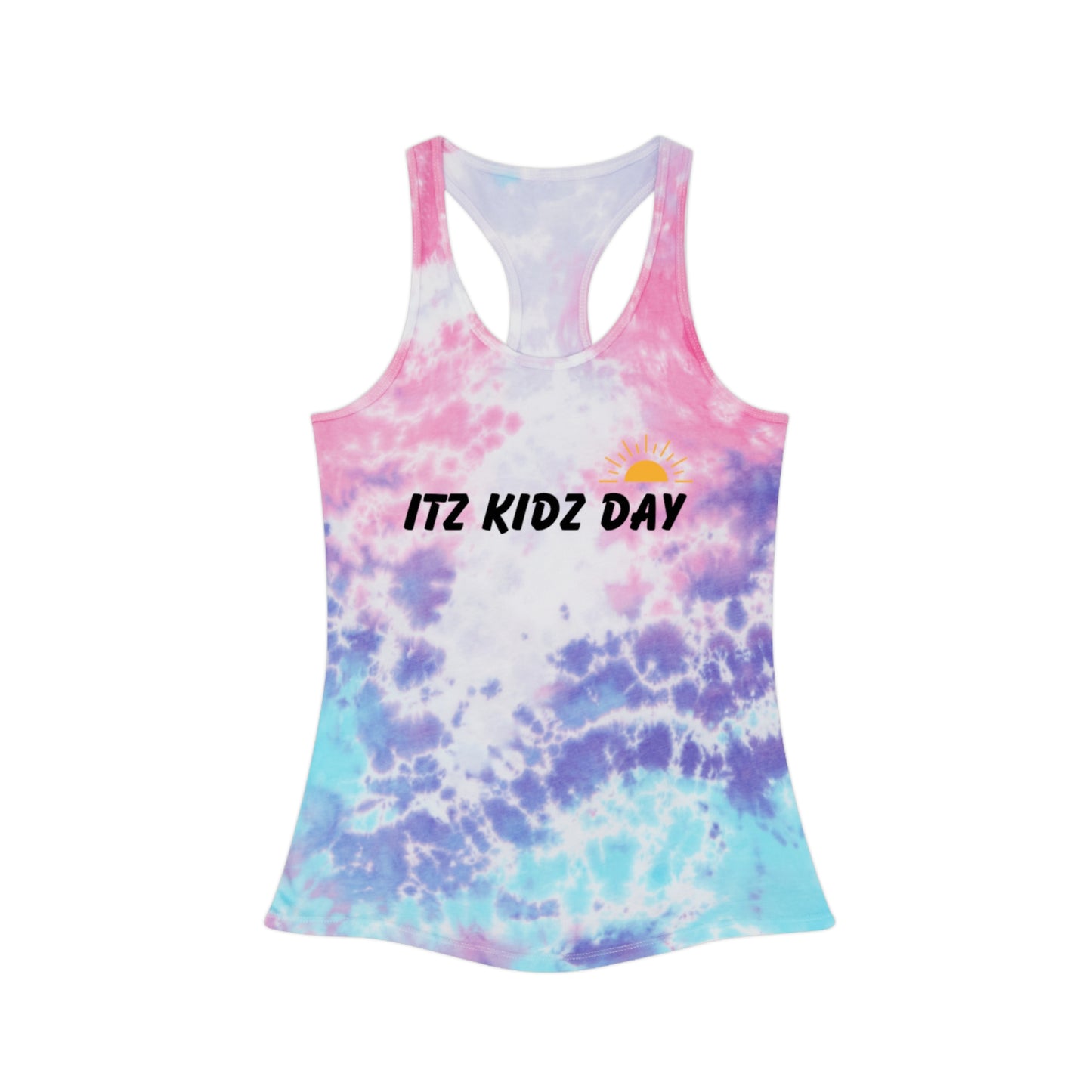 Itz Kidz Day Beach Mom Tie Dye Racerback Tank Top