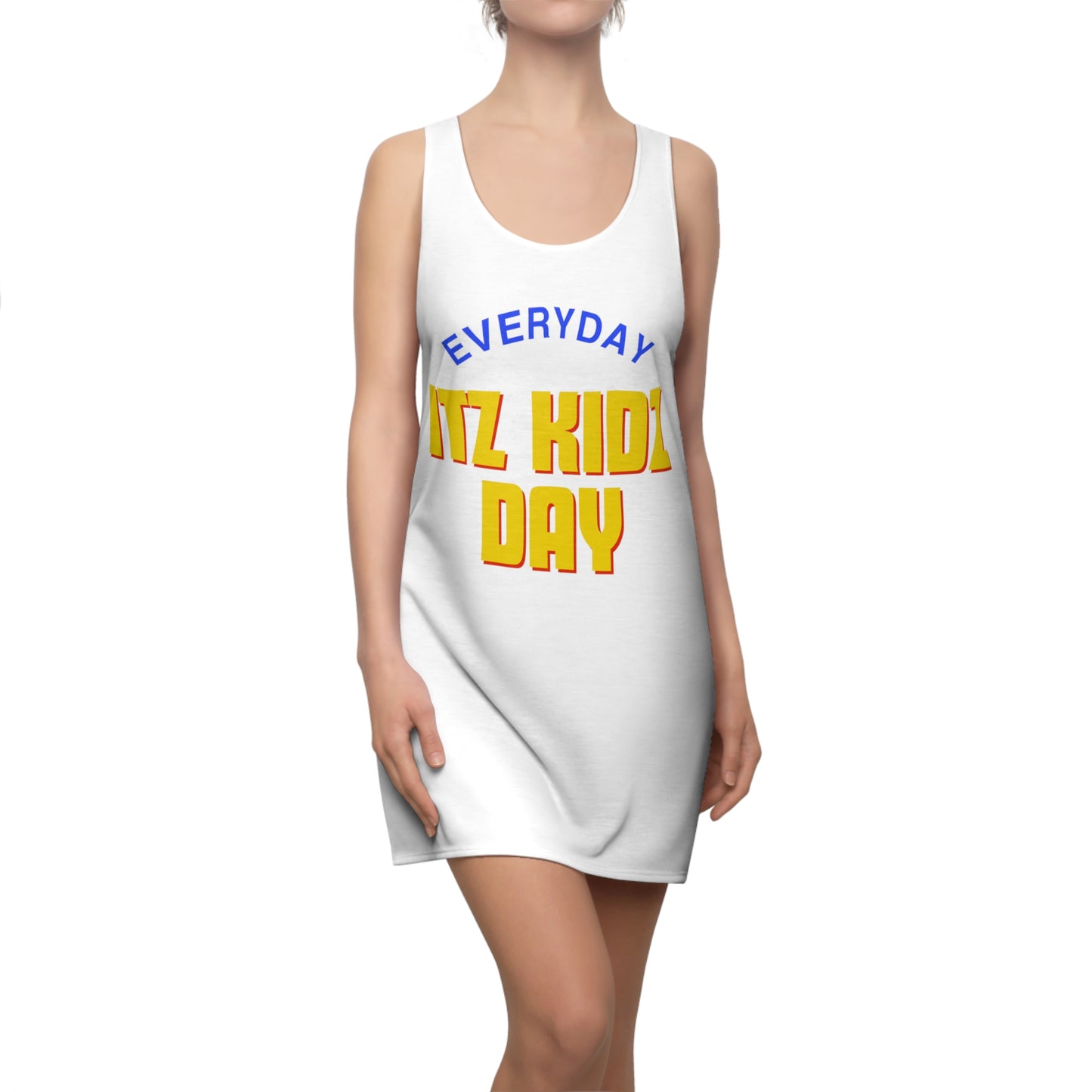 Itz Kidz Day Easy Wear Women's Cut & Sew Racerback Dress (AOP)